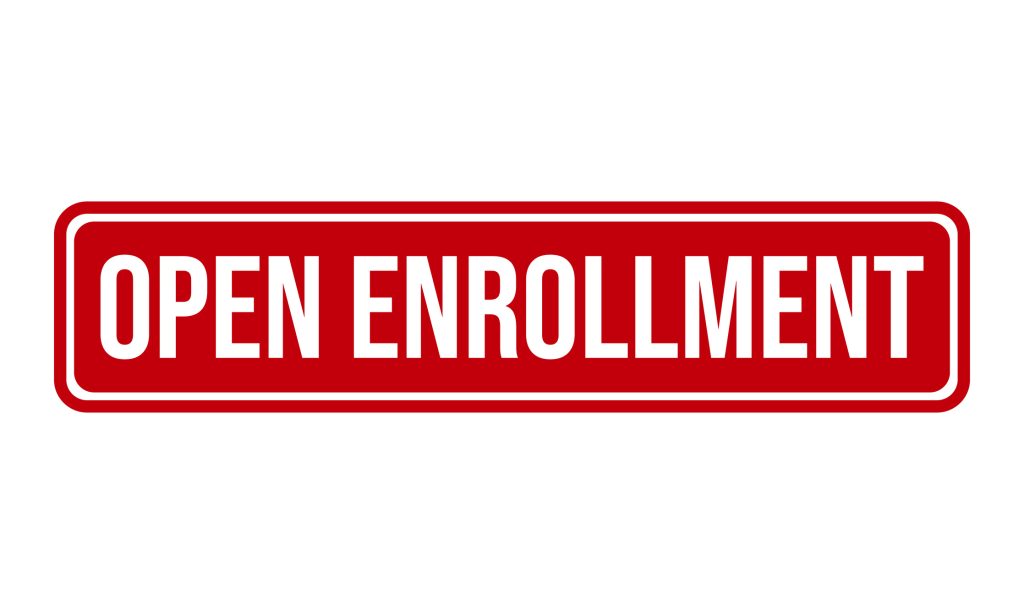 Open Enrollment Rubber Stamp